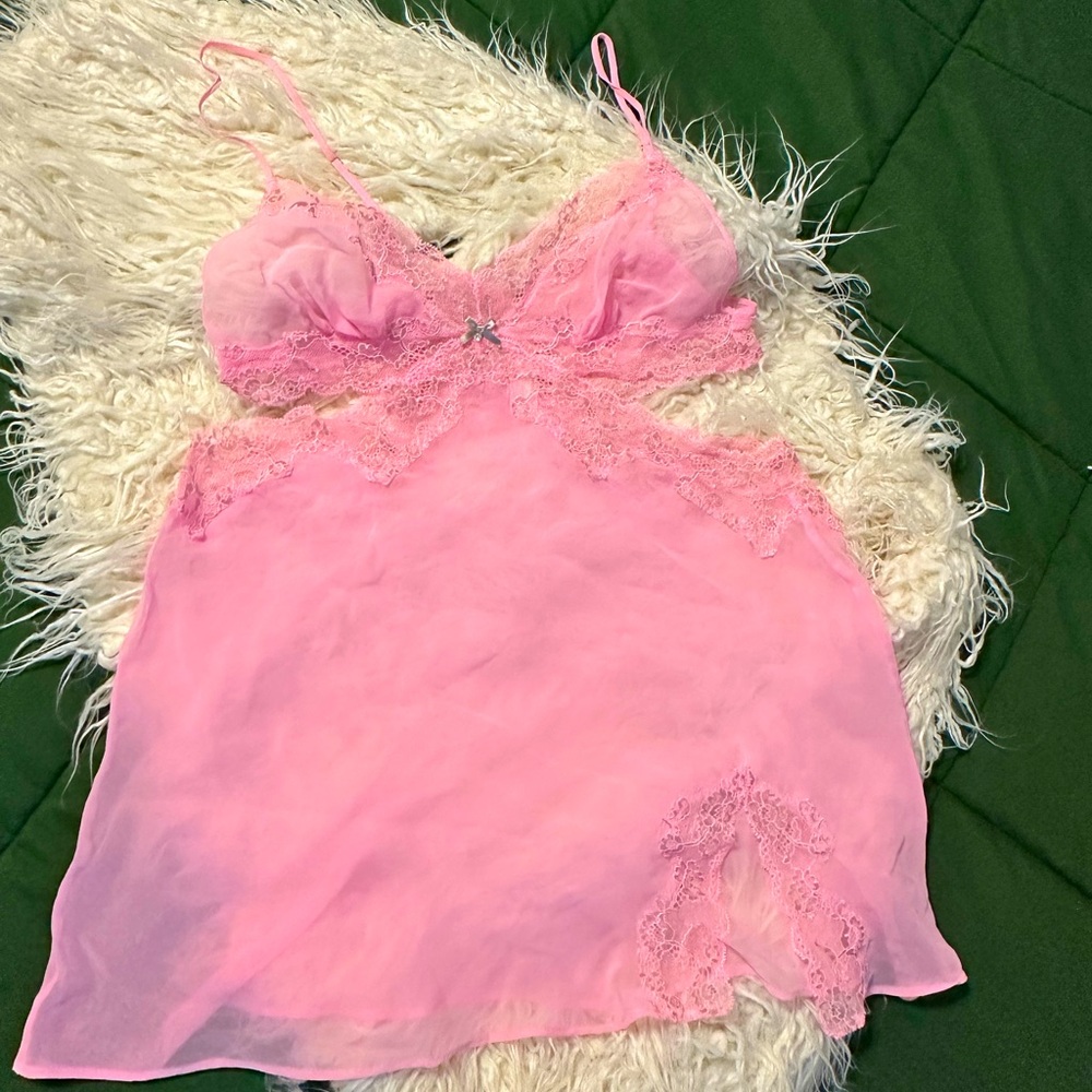 Victoria’s Secret sexy sheer pink nightgown